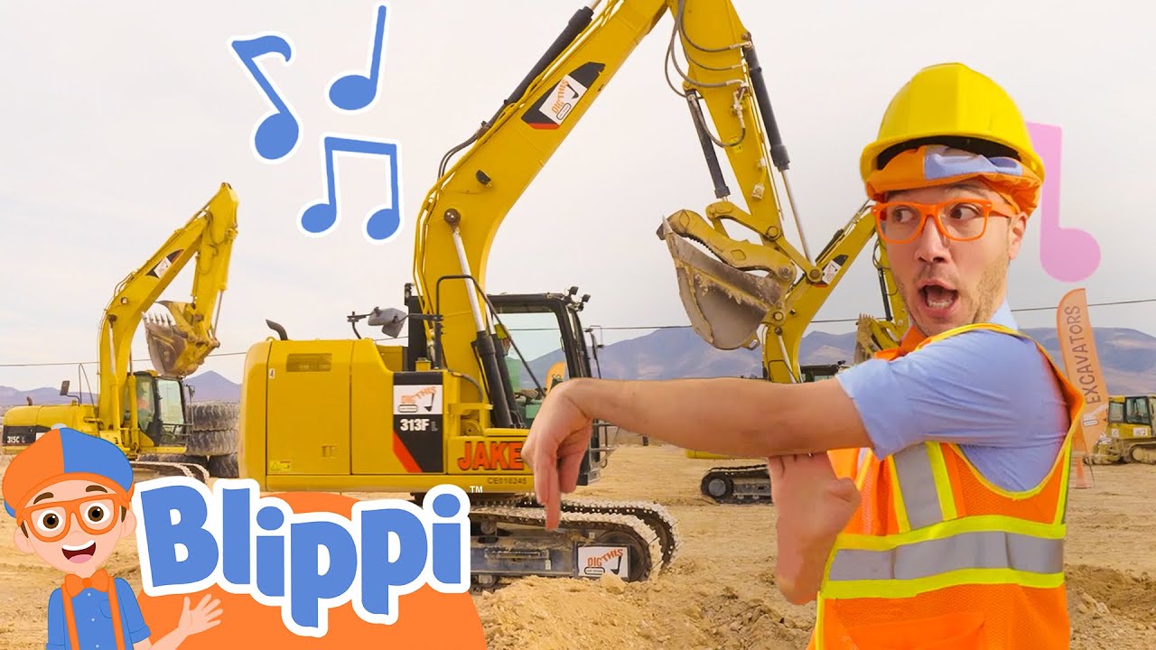 Im an Excavator  Brand New BLIPPI Excavator Song  Fun Educational Songs For Kids