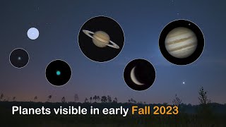 Planets visible in early Fall 2023. Planets through a telescope!