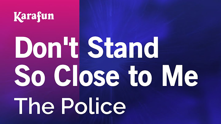 Don't Stand So Close to Me Karaoke version - Karaoke performance video thumbnail