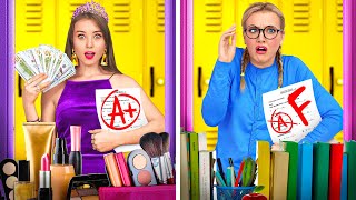 GOOD VS BAD STUDENT | How to Survive at School Adopted by Principal By 123 GO!