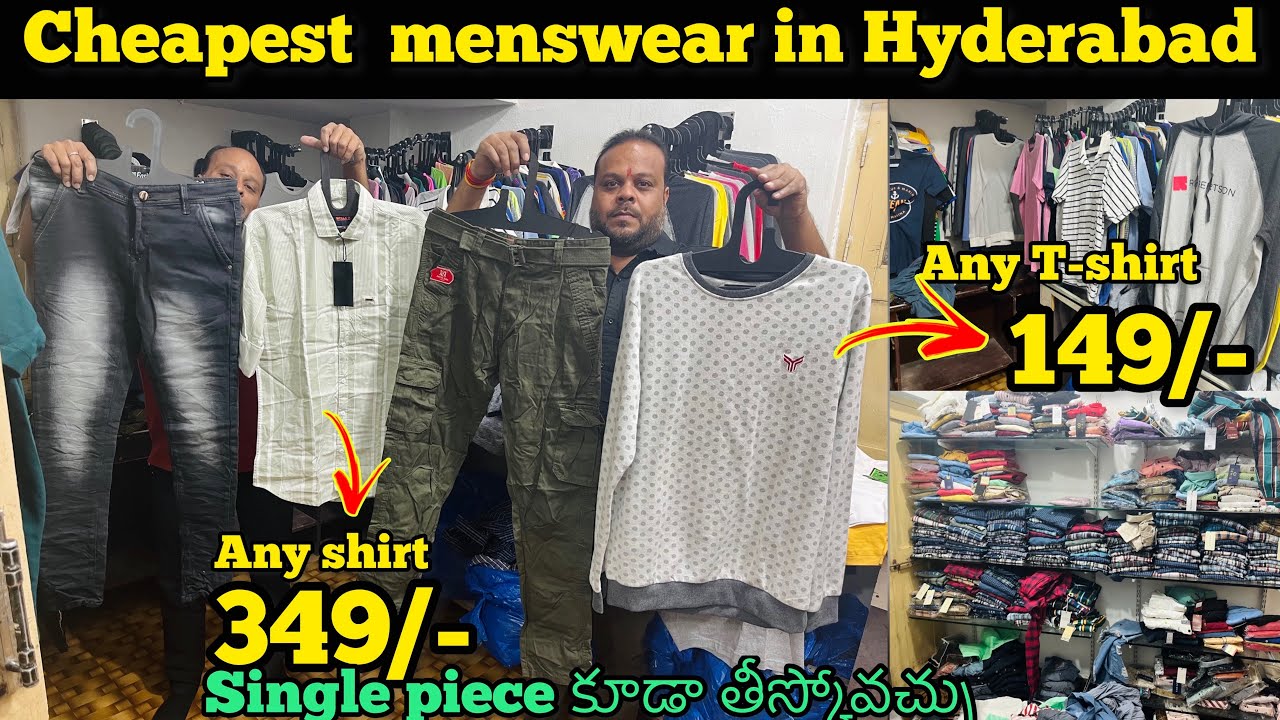 Cheapest men’s wear in Hyderabad / any shirt 349/ jeans 499/ best