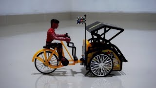 Mainan becak becakan angkutan rakyat lagu anak naik becak