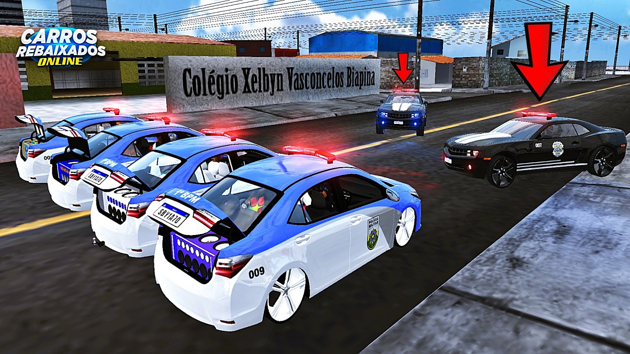 CARROS REBAIXADOS ONLINE | ALUNOS PEGA COROLLA DA PM COM SOM DEBOXE E CHEGOU AS VT !