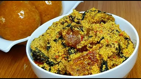 How To Cook Nigerian Egusi Soup With Bitterleaf.