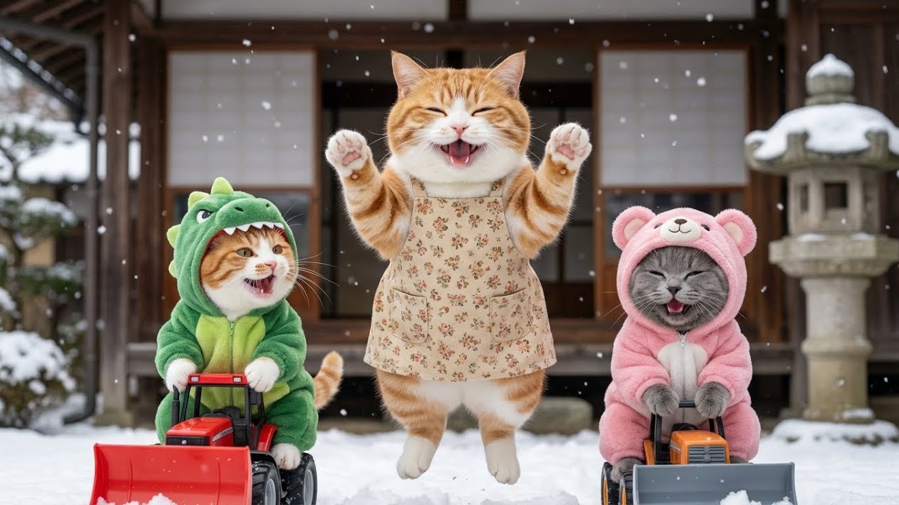 🐱❄️ Two Kittens Build LEGO Snow Plows to Help Their Mom  A Cute Winter Family Story