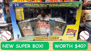 New Topps 2024 Baseball Card Series 1 Super Box Review! Anything good in them?!