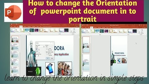 How to change the Orientation of powerpoint document to Portrait