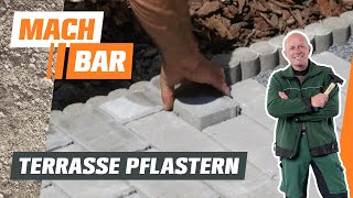 Terrasse pflastern: Pflastersteine im Splittbett | OBI