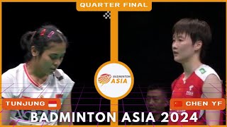 QF WS : Gregoria Mariska TUNJUNG [IND] vs CHEN Yu Fei [CHN] Badminton Asia Individual 2024