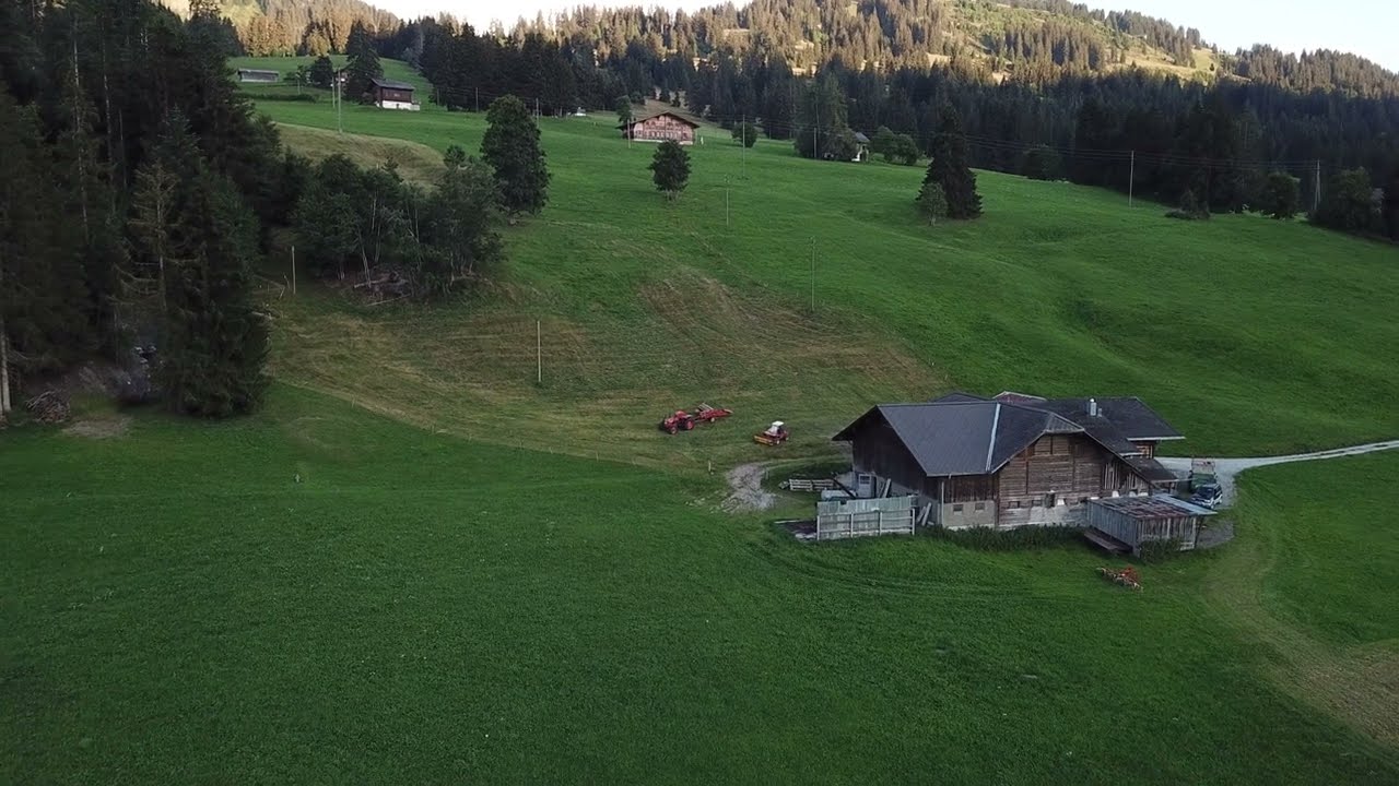 Saanen Drone Flight, Gstaad Switzerland 4K Aug 2023 (1/2)