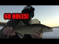 I drilled 60 holes for 2 WALLEYE??? | Ice Fishing is Hard!