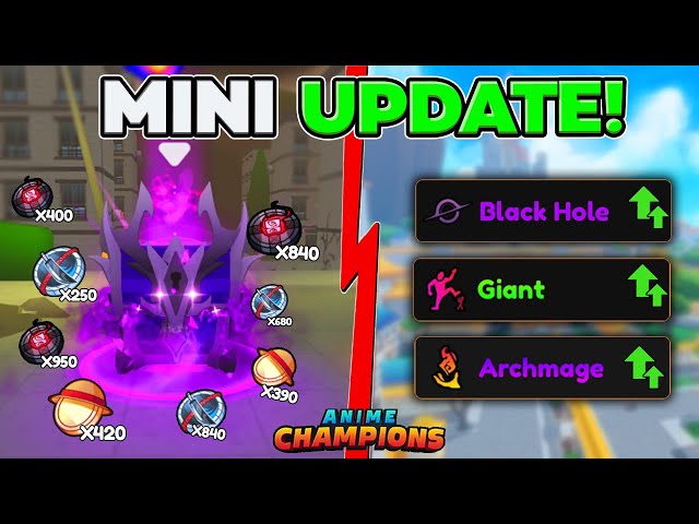 MINI UPDATE 9.1.8! 2 NOVOS CÓDIGOS! - ANIME CHAMPIONS SIMULATOR