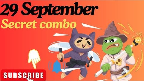 memeFi Daily secret Combo 29 September | memeFi Secret Code Today 29 September