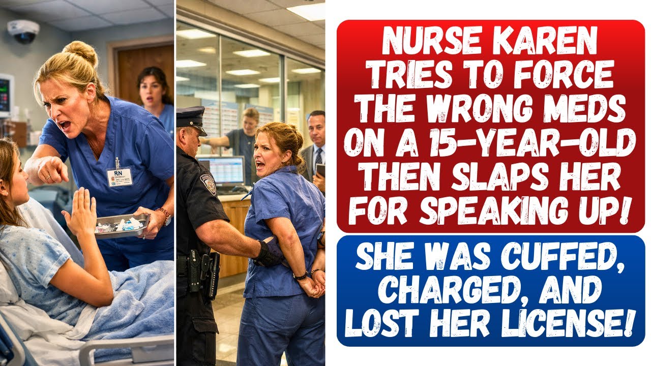 NURSE KAREN TRIES TO FORCE THE WRONG MEDS ON A 15-YEAR-OLD THEN SLAPS HER FOR SPEAKING UP!
