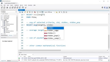 MySQL Statistics and Mathematical Functions