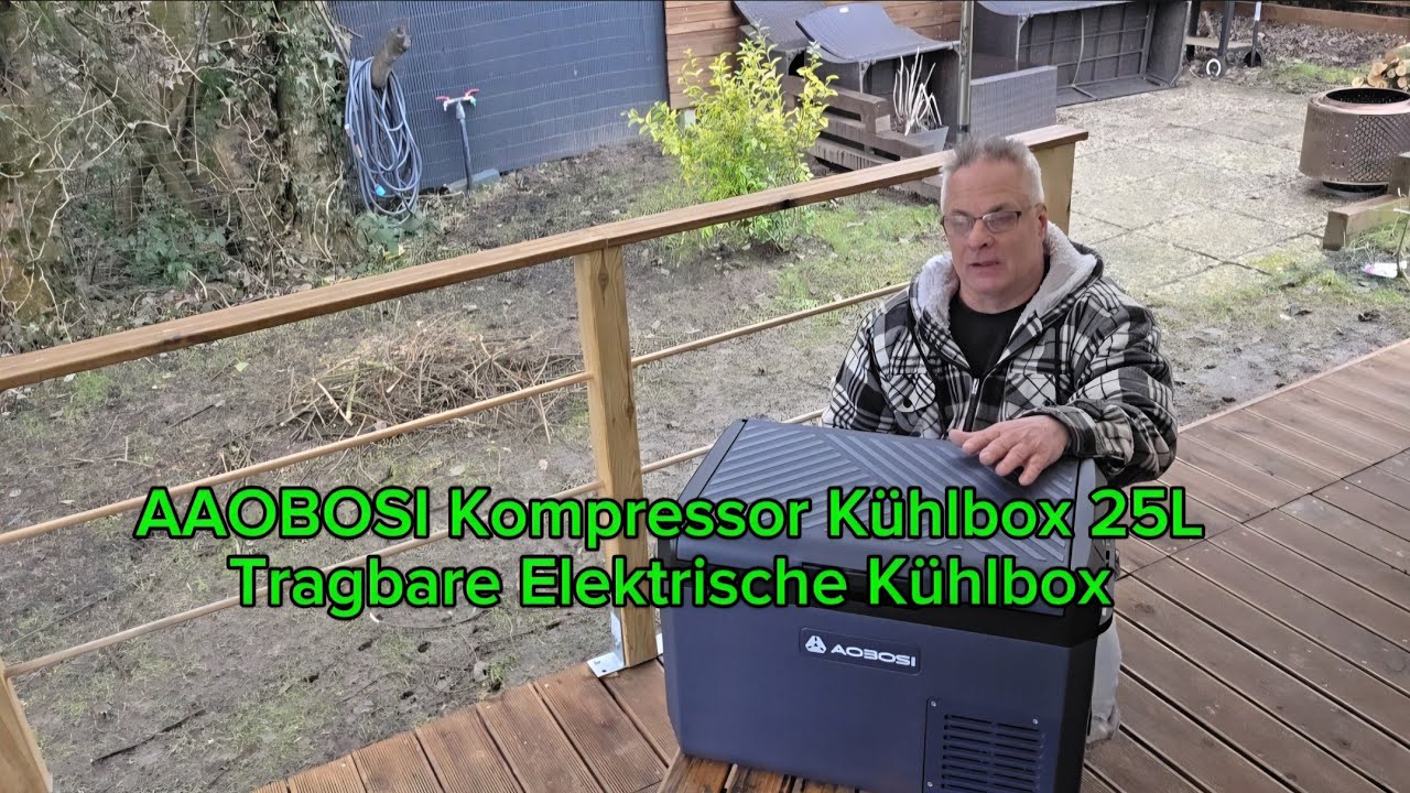 AAOBOSI Kompressor Kühlbox 25L, Tragbare Elektrische Kühlbox