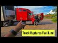 Truck Ruptures Fuel Line..