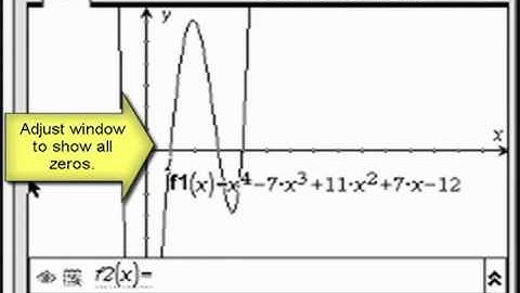 TI-Nspire Mini-Tutorial: Finding the Zeros of a Quartic Using Function Intersection