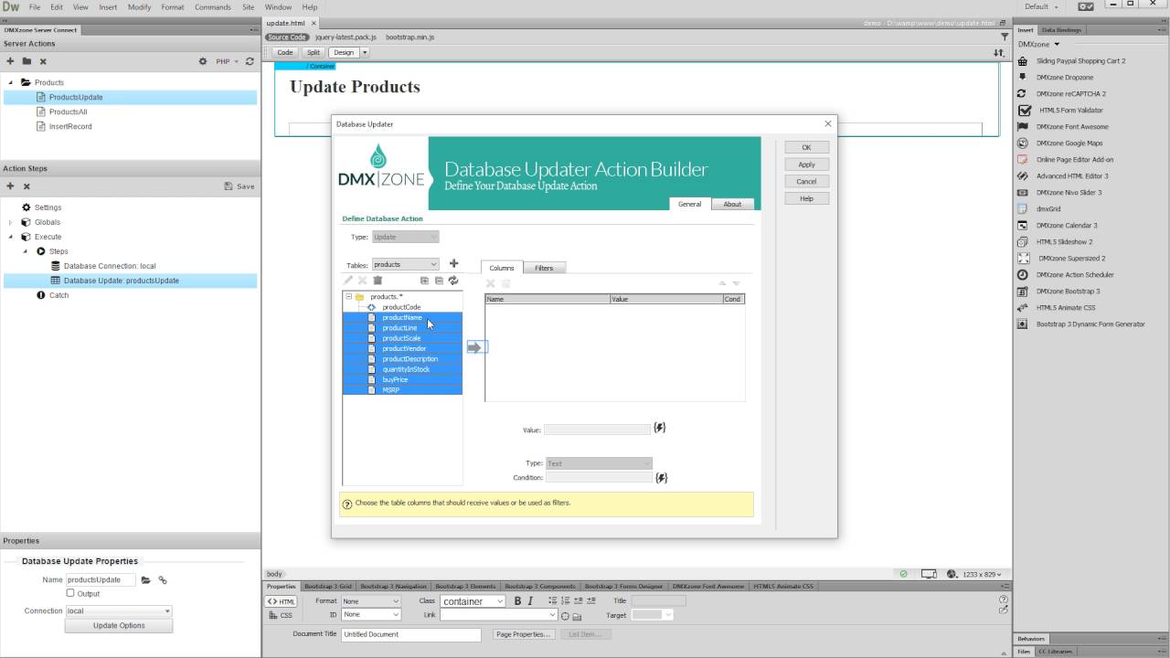 auto generating an update record form youtube