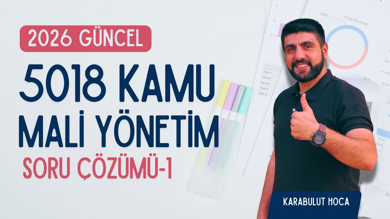 5018 KAMU MALİ YÖNETİMİ VE KONTROL KANUNU SORU ÇÖZÜMÜ-1 | EKYS VE KAMU SINAVLARI İÇİN ÖZET ANLATIM