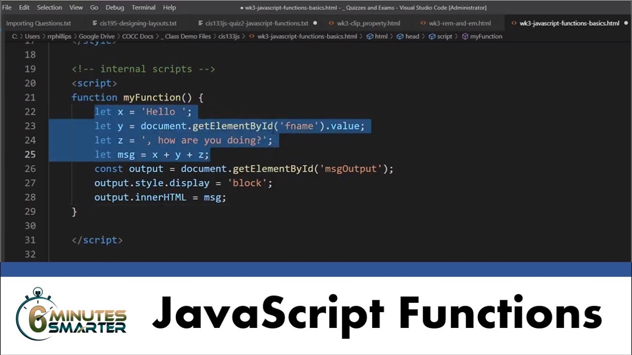 call a function in javascript assignment expert