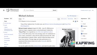 Michael Jackson - Wikipedia Learn More About The King Of Pop!