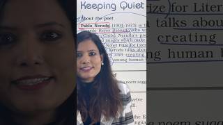 Keeping Quiet | Class 12 English NCERT | Important Lines | Learning with Pace | Priyankkaa Gauur |