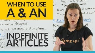 When to use "A" or "AN" in a sentence... and when NOT to! (Indefinite Articles)