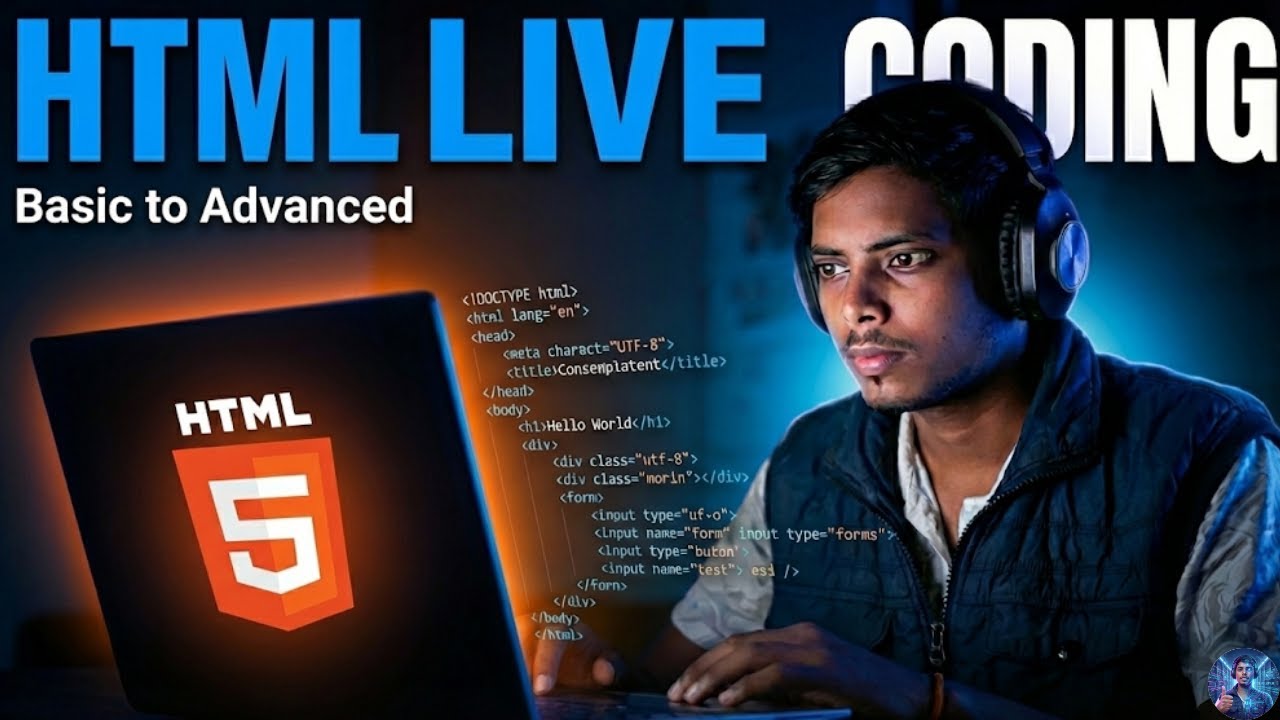 🔴HTML Full Course LIVE in Hindi  | Complete Website Development from Scratch | Day 1