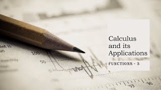 Piecewise defined functions| Increasing and Decreasing functions - Lec 03