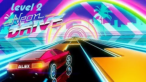 Neon Drive PS4 | Level 2 - Insane Difficulty 100% (No Checkpoints) PS4 Gameplay