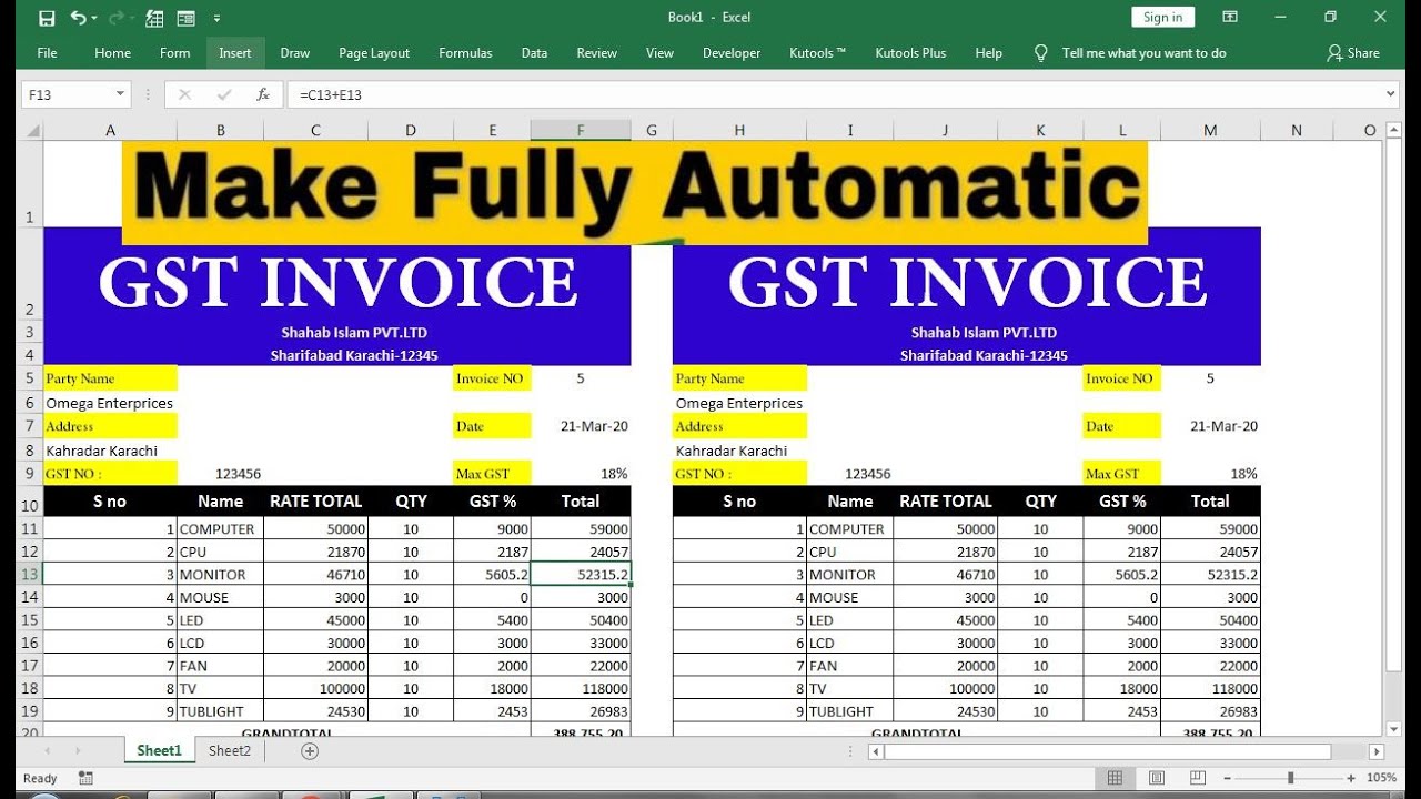 how to calculate gst in excel singapore