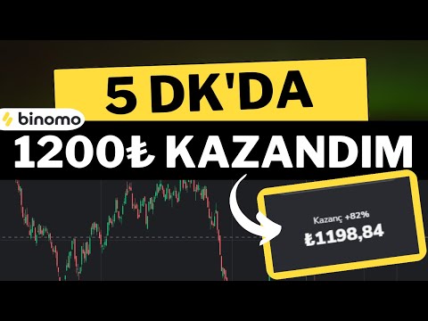 5 dk'da 1200₺ PARA KAZANDIM 🤑 Binomo Gerçek Hesap İle Ek Gelir Elde Etme 2023