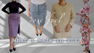 Sewing Vlog | What I made in 2023 | I tried to make like Chanel, Zimmermann and Dior