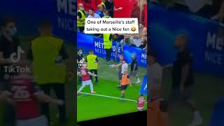 Marseille staff KNOCKED OUT Nice fan🤣😂