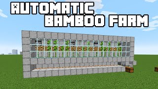 Automatic Bamboo Farm - Minecraft 1.15/1.16 Tutorial (Java Edition)