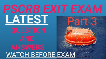 PSCRB Latest Exit Exam Question And Answer | PSCRB Exit Exam Full Guide | Top Q&A for Seafarers