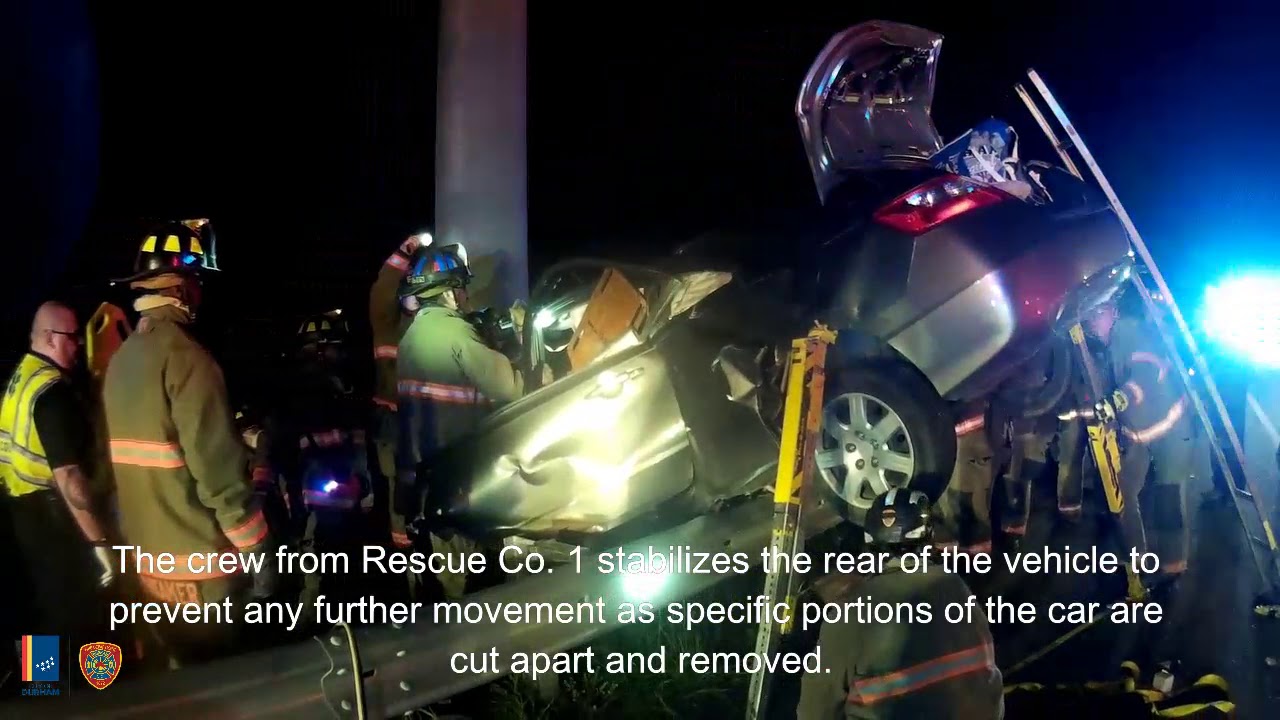 Durham Fire Department - Vehicle Extrication - HWY 70 E at Carr Rd 5/1 ...