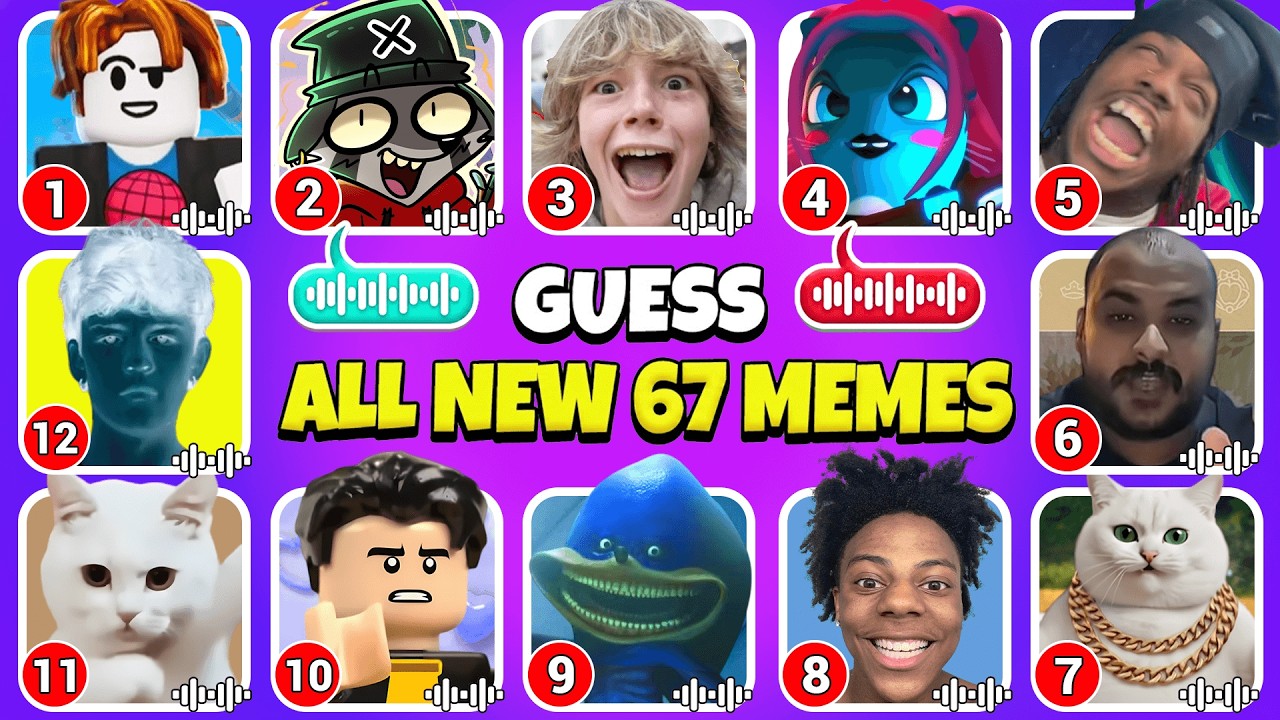 Guess ALL New 67 Memes | Guess The Meme Original vs Edit | 67
