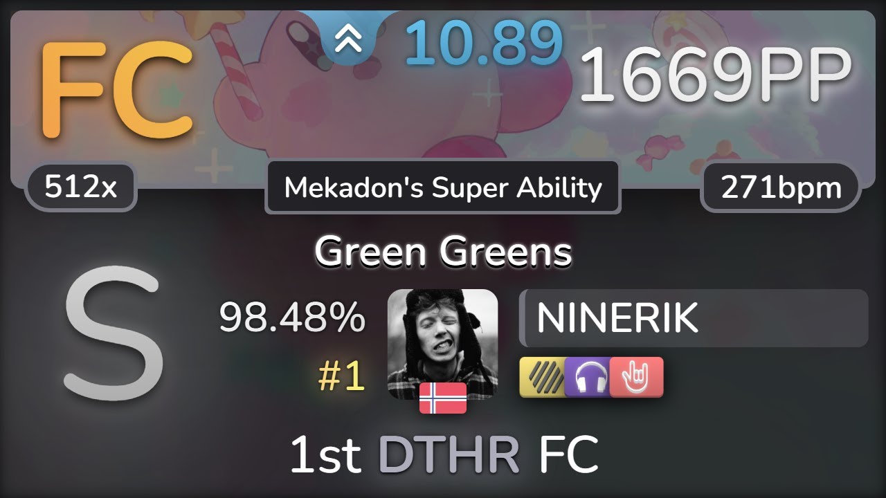10.9⭐ NINERIK | Jun Ishikawa - Green Greens [Mekadon's Super Ability] +HDNCHR 98.48% FC #1 | 1669pp