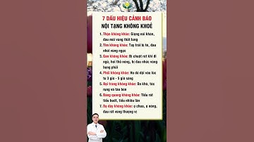 7 dấu hiệu CẢNH BÁO nội tạng không khoẻ | Bác Sĩ Vũ