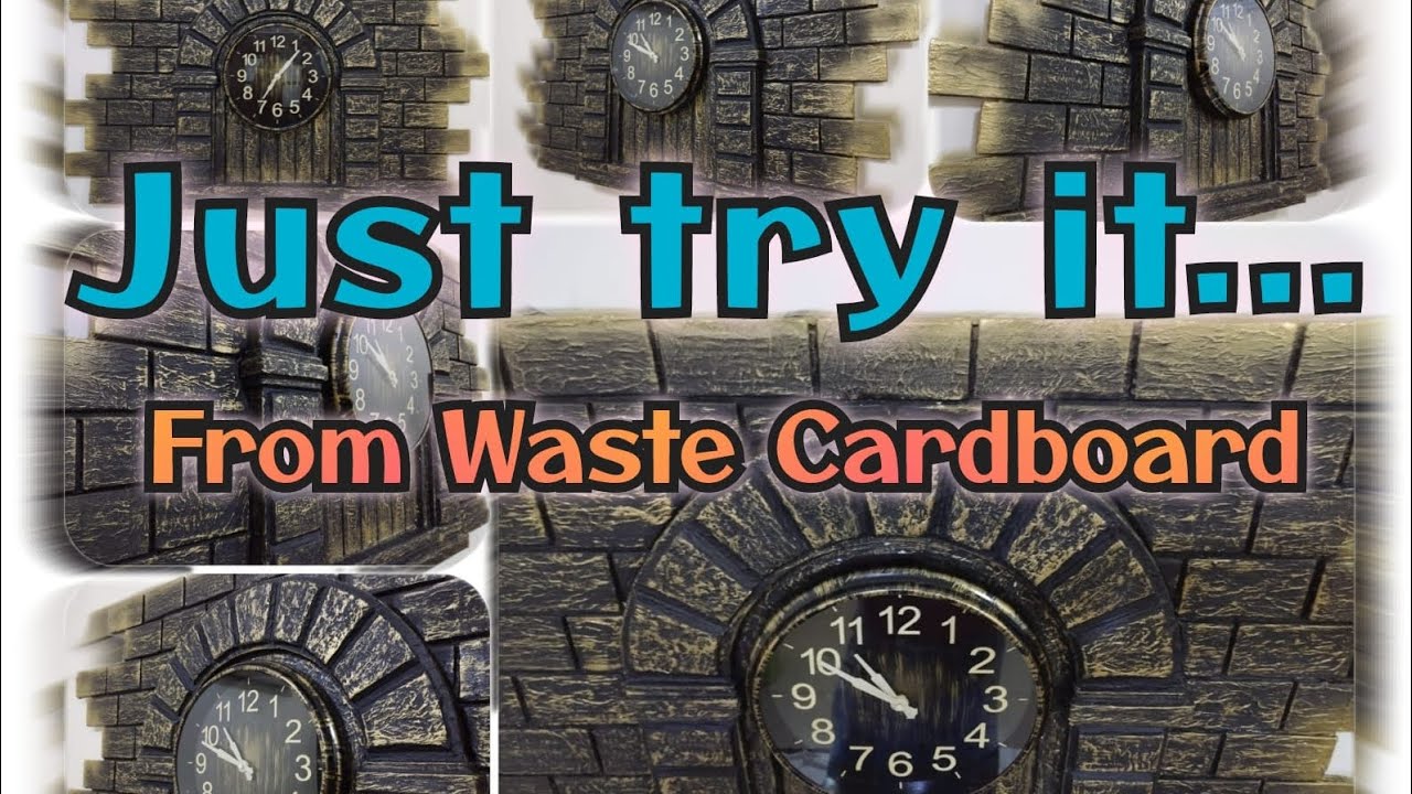 How To Make A Amazing Wall Clock 😻 From Waste Cardboard || Hand Made ...