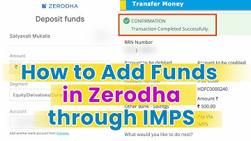 How to Add Funds in Zerodha through IMPS, NEFT & RTGS