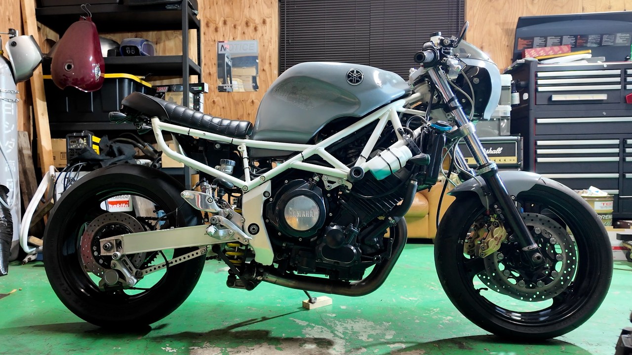TRX850 Cafe Racer Custom for Sale - Overview - Parallel Twin - YouTube