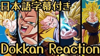 ドッカンバトル UR SSJ3悟空 リアクション　　　　　Dokkan UR SSJ3Goku Reaction