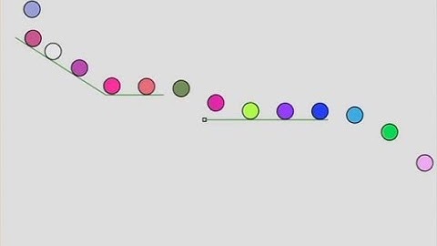 #p5js と #p5play を組み合わせた物理演算エンジンを使った描画でシンプルな転がるボールのアニメーション（画面をクリックするとボールの出現間隔が変わる仕組みあり）