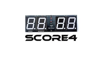 Arduino Scoreduino based 4 digits digital Scoreboard SCORE4 with 3 inches displays RED AND GREEN