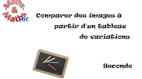 SECONDE - Comparer des images avec un tableau de variations