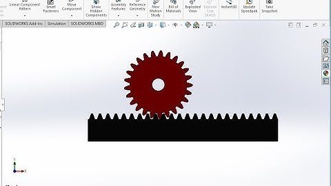 Correct way to make rack and pinion mechanism in Solidworks