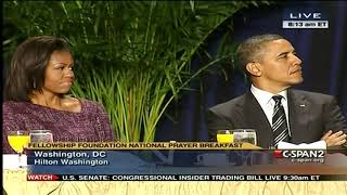 Jackie Evancho performs for President Obama at the National Prayer Breakfast 2012